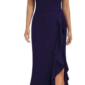 Maxi Cocktail Dress Navy Blue Size 8